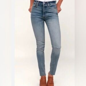 Free People high rise Skinny Jeans High Waist Medium Wash Sz 26 NWT
